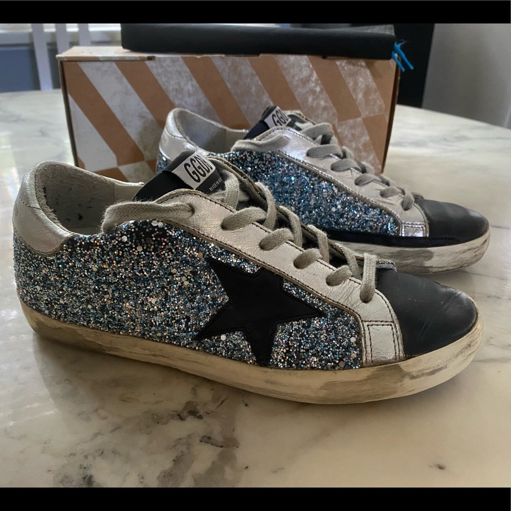 Golden Goose Super Star Glitter Sneaker. Size 37/7